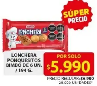 Ara Lonchera ponquesito bimbo oferta