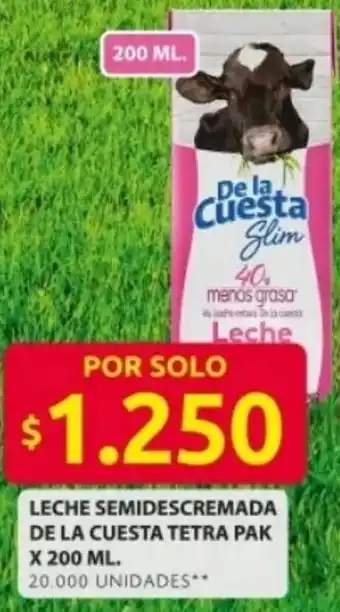 Ara De la cuesta leche semidescremada tetra pak oferta