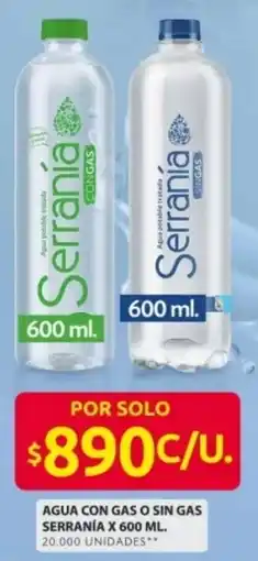 Ara Serranía agua con gas o sin gas oferta