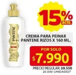 Pantene crema para peinar rizos
