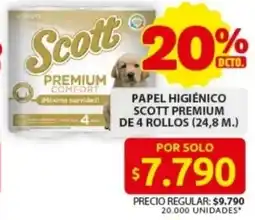 Papel higiénico scott premium