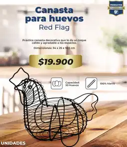 Tiendas D1 Red flag canasta para huevos oferta