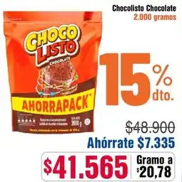 Alkosto Chocolisto chocolate oferta