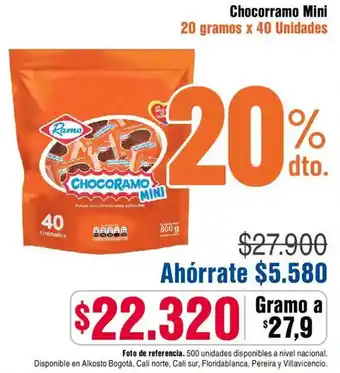 Alkosto Chocorramo mini oferta