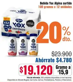 Alkosto Yox alpina surtido bebida oferta