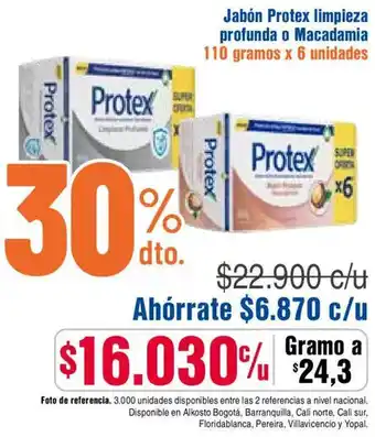Alkosto Protex jabón limpieza profunda o macadamia oferta