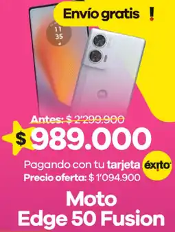 Éxito Moto edge 50 fusion oferta