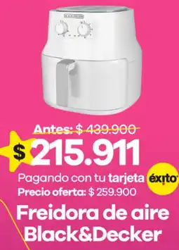 Éxito Black&decker freidora de aire oferta