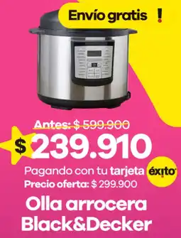 Éxito Black&decker olla arrocera oferta