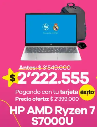 Éxito Hp amd ryzen 7 S7000U oferta