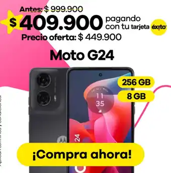 Éxito Moto G24 oferta