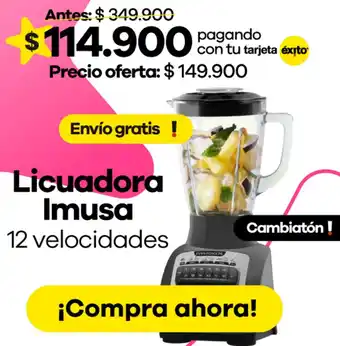 Éxito Licuadora Imusa oferta