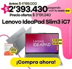 Éxito Lenovo IdeaPad Slim3 iC7 oferta