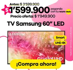 Éxito TV Samsung 60″ LED oferta