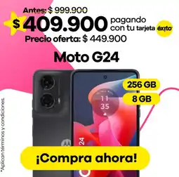 Éxito Moto G24 oferta