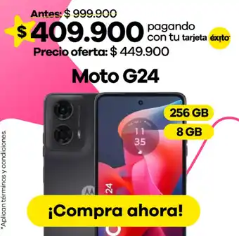 Éxito Moto G24 oferta