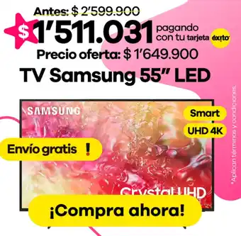 Éxito TV Samsung 55" LED oferta