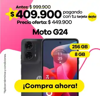 Éxito Moto G24 oferta