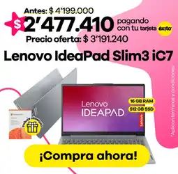 Éxito Lenovo IdeaPad Slim3 iC7 oferta