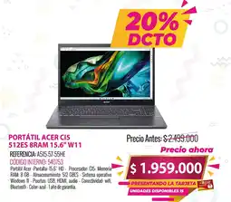 MercaCentro PORTÁTIL ACER CI5 oferta