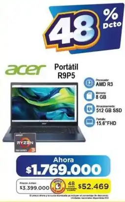 Alkomprar Acer portátil R9P5 oferta