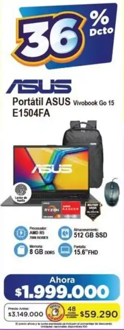 Alkomprar Asus portátil vivobook go 15 oferta