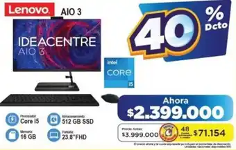 Alkomprar Lenovo AIO 3 oferta