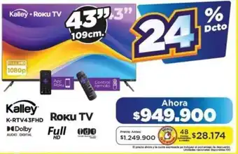 Alkomprar Kalley roku tv 43" oferta