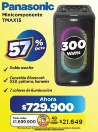 Alkomprar Panasonic minicomponente TMAX15 oferta