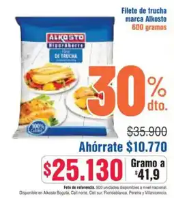 Alkosto Filete de trucha oferta