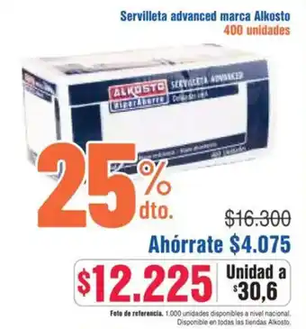 Alkosto Alkosto Servilleta advanced oferta