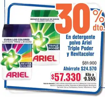 Alkosto En detergente polvo Ariel Triple Poder y Revitacolor oferta