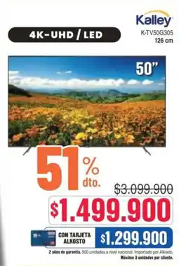 Alkosto Kalley 4K-UHD / LED 50" TV oferta