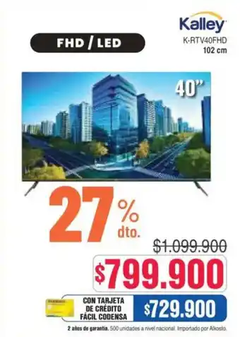 Alkosto Kalley FHD/LED 40" TV oferta