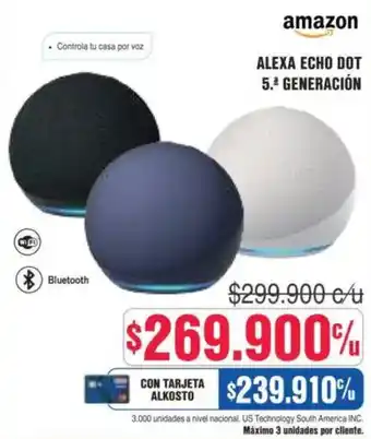 Alkosto Amazon alexa echo dot oferta