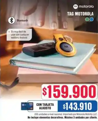Alkosto Motorola tag oferta