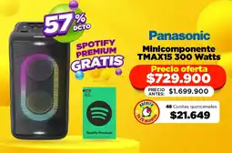 Alkomprar Panasonic Minicomponente TMAX15 300 Watts oferta