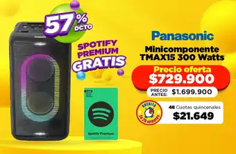 Alkomprar Panasonic Minicomponente TMAX15 300 Watts oferta
