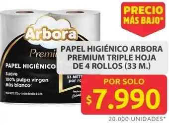 Ara Papel higiénico arbora premium triple hoja oferta