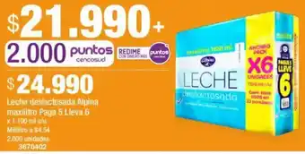 Jumbo Leche deslactosada alpina maxilitro oferta