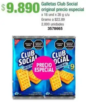 Jumbo Galletas club social original precio especial oferta