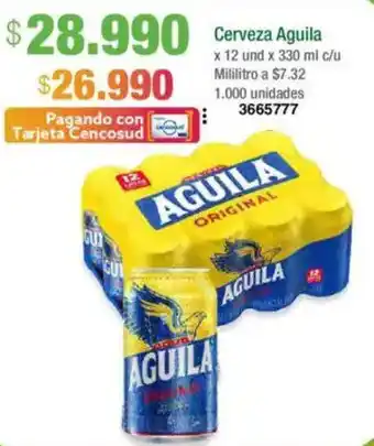 Jumbo Cerveza aguila oferta