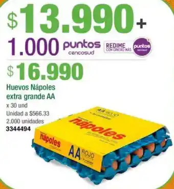 Jumbo Huevos nápoles extra grande AA oferta