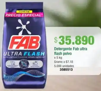 Jumbo Detergente fab ultra flash polvo oferta