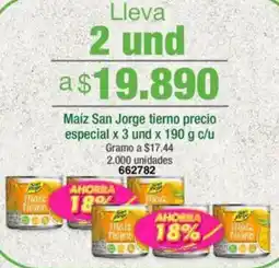 Jumbo San jorge maíz tierno precio especial oferta