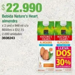 Jumbo Nature's heart bebida almendra oferta