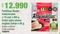 Jumbo Tortillinas Bimbo tradicionales oferta