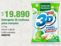 Jumbo Detergente 3d multiusos polvo manzana oferta