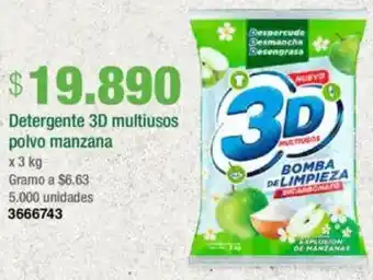 Jumbo Detergente 3d multiusos polvo manzana oferta