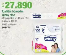 Jumbo Winny aloe toallitas húmedas oferta